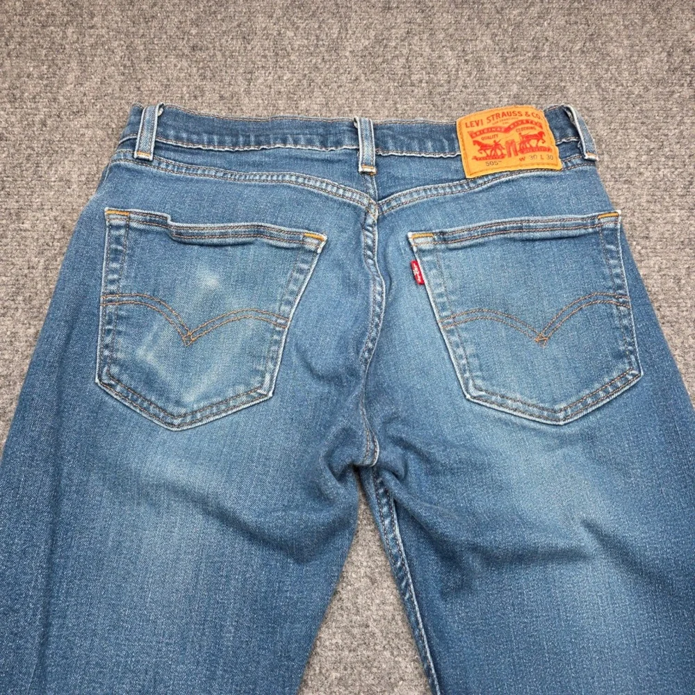 Levi's 505 Regular Fit Jeans Mens 30x30 Blue Stretch Straight Leg Denim Levi